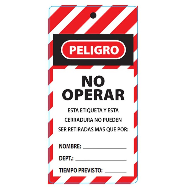 TARJETA DE BLOQUEO - NO...