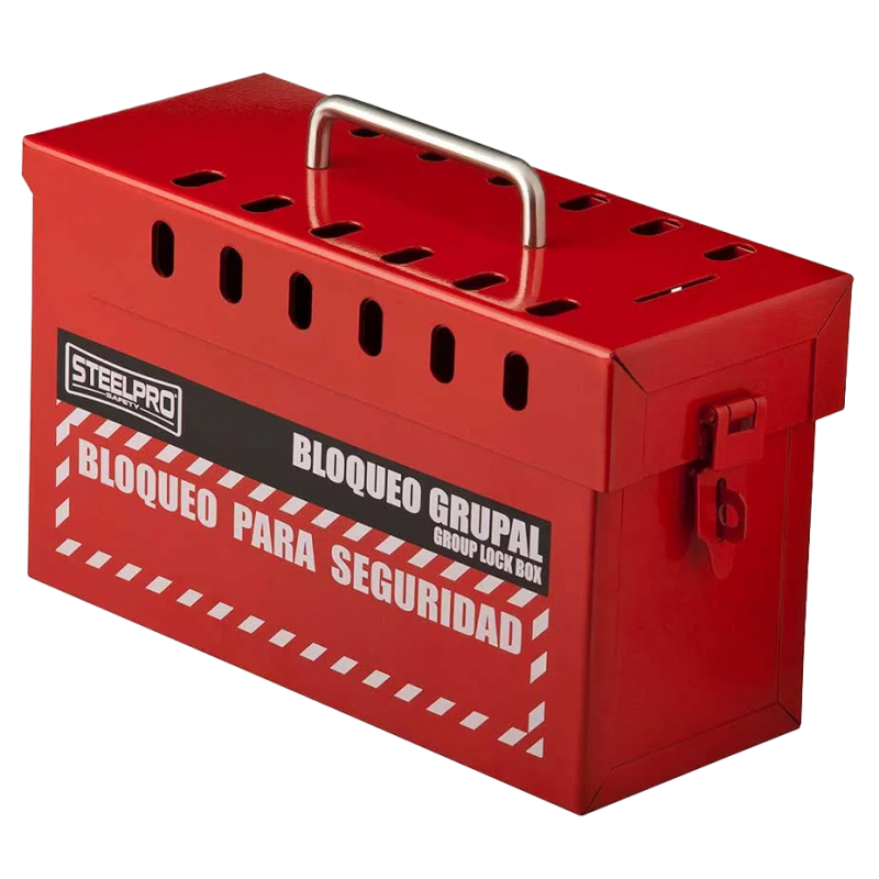 CAJA DE BLOQUEO STEELPRO ROJA